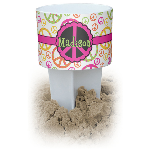 Custom Peace Sign Beach Spiker Drink Holder (Personalized)