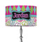 Harlequin & Peace Signs 12" Drum Lamp Shade - Fabric (Personalized)