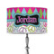 Harlequin & Peace Signs 12" Drum Lampshade - ON STAND (Poly Film)