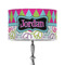 Harlequin & Peace Signs 12" Drum Lamp Shade - Poly-film (Personalized)