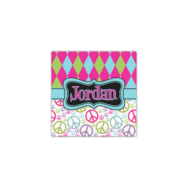 Harlequin & Peace Signs 12x12 - Canvas Print - Front View