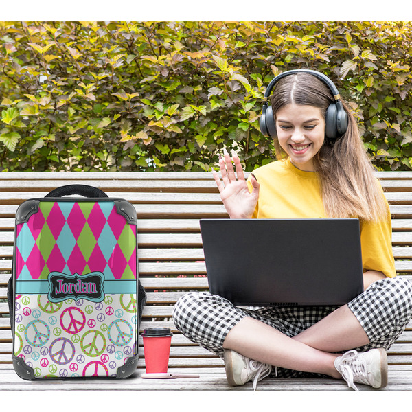 Harlequin & Peace Signs 15" Backpack - LIFESTYLE