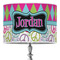 Harlequin & Peace Signs 16" Drum Lampshade - ON STAND (Poly Film)