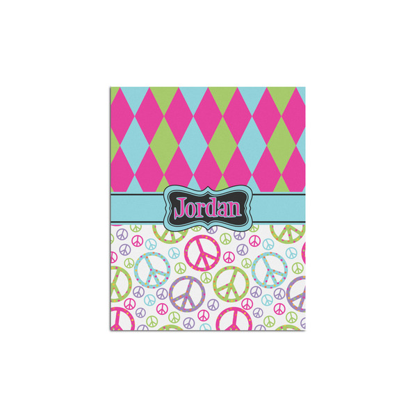 Custom Harlequin & Peace Signs Poster - Multiple Sizes (Personalized)
