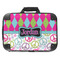 Harlequin & Peace Signs 18" Laptop Briefcase - FRONT
