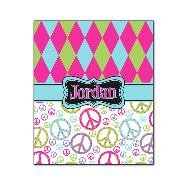 Harlequin & Peace Signs 20x24 Wood Print - Front View