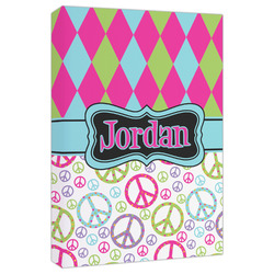 Harlequin & Peace Signs Canvas Print - 20x30 (Personalized)