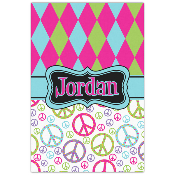 Harlequin & Peace Signs 20x30 - Canvas Print - Front View