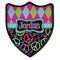 Harlequin & Peace Signs 3 Point Shield