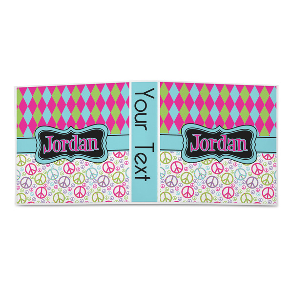 Harlequin & Peace Signs 3-Ring Binder Approval- 2in