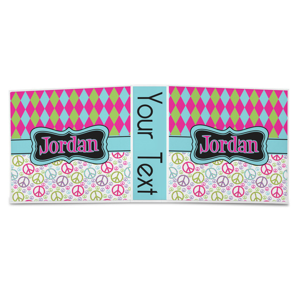 Harlequin & Peace Signs 3-Ring Binder Approval- 3in