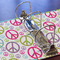 Harlequin & Peace Signs 3 Ring Binders - Full Wrap - 3" - DETAIL