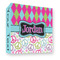Harlequin & Peace Signs 3 Ring Binders - Full Wrap - 3" - FRONT