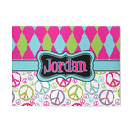 Harlequin & Peace Signs Area Rug (Personalized)