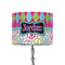 Harlequin & Peace Signs 8" Drum Lamp Shade - Fabric (Personalized)
