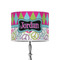 Harlequin & Peace Signs 8" Drum Lampshade - ON STAND (Poly Film)