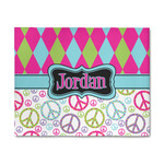 Harlequin & Peace Signs 8' x 10' Indoor Area Rug (Personalized)