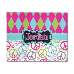 Harlequin & Peace Signs 8' x 10' Indoor Area Rug (Personalized)