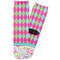 Harlequin & Peace Signs Adult Crew Socks