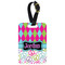 Harlequin & Peace Signs Aluminum Luggage Tag (Personalized)