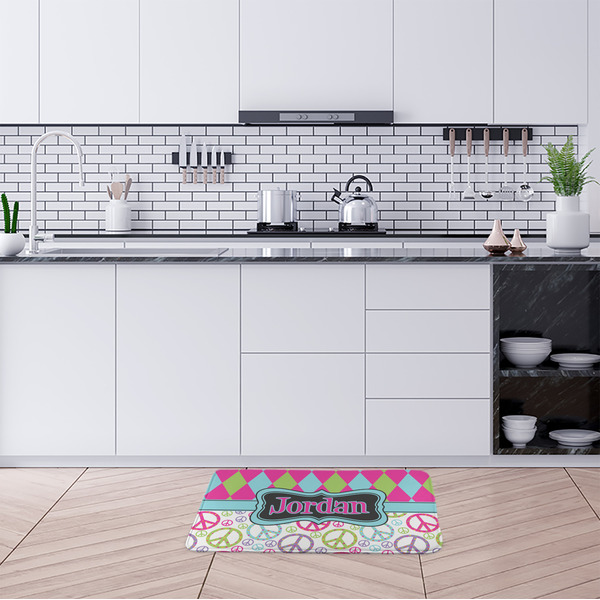 Harlequin & Peace Signs Anti-Fatigue Kitchen Mats - LIFESTYLE