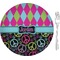 Harlequin & Peace Signs Appetizer / Dessert Plate