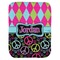 Harlequin & Peace Signs Baby Swaddling Blanket - Flat