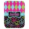 Harlequin & Peace Signs Baby Swaddling Blanket (Personalized)