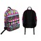 Harlequin & Peace Signs Backpack front and back - Apvl