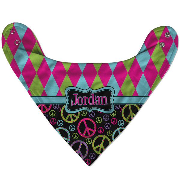 Harlequin & Peace Signs Bandana Flat Approval