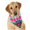 Harlequin & Peace Signs Dog Bandana Scarf w/ Name or Text