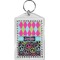 Harlequin & Peace Signs Bling Keychain (Personalized)