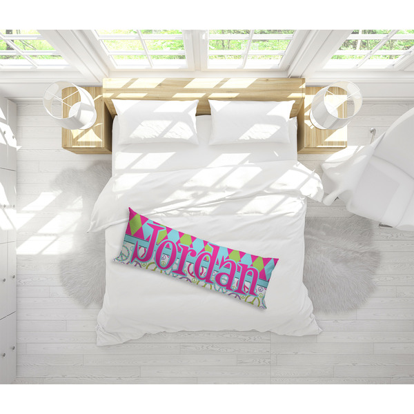 Harlequin & Peace Signs Body Pillow - LIFESTYLE