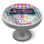 Harlequin & Peace Signs Cabinet Knob (Personalized)