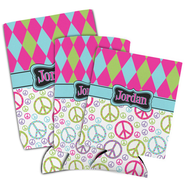 Harlequin & Peace Signs Can Coolers - PARENT/MAIN
