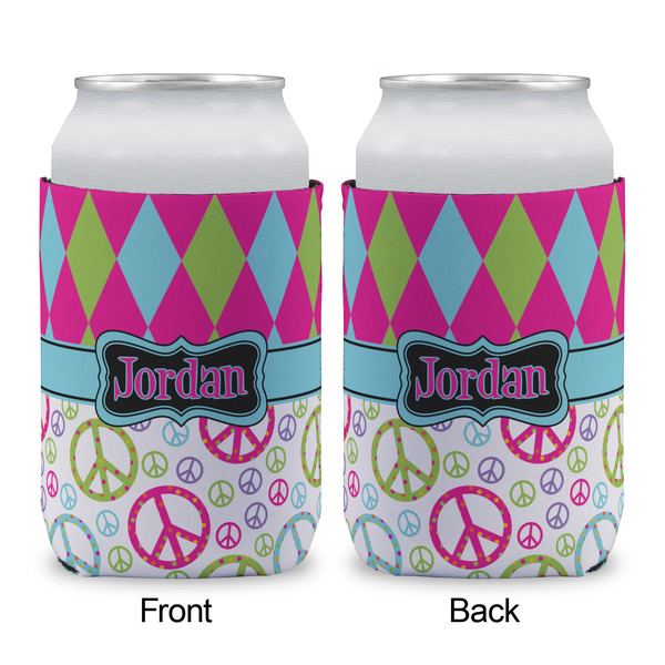 Harlequin & Peace Signs Can Sleeve - APPROVAL (single)