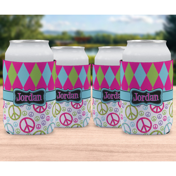 Harlequin & Peace Signs Can Sleeve - LIFESTYLE