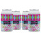 Harlequin & Peace Signs Can Cooler (12 oz) - Set of 4 w/ Name or Text