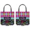 Harlequin & Peace Signs Canvas Tote - Front and Back