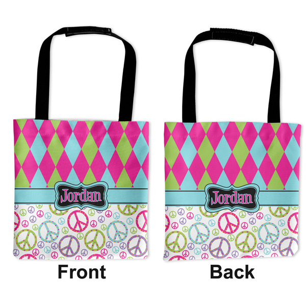 Harlequin & Peace Signs Car Bag - Apvl