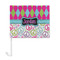 Harlequin & Peace Signs Car Flag - Large - FRONT