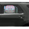 Harlequin & Peace Signs Car Sun Shade Black - In Car Window