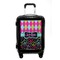 Harlequin & Peace Signs Carry On Hard Shell Suitcase - Front