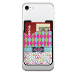Harlequin & Peace Signs 2-in-1 Cell Phone Credit Card Holder & Screen Cleaner (Personalized)