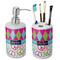 Harlequin & Peace Signs Ceramic Bathroom Accessories Set (Personalized)