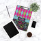 Harlequin & Peace Signs Clipboard - Lifestyle Photo