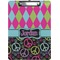 Harlequin & Peace Signs Clipboard