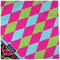 Harlequin & Peace Signs Cloth Napkins - Personalized Dinner (Full Open)