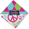 Harlequin & Peace Signs Cloth Napkins - Personalized Lunch (Folded Four Corners)