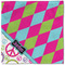 Harlequin & Peace Signs Cloth Napkins - Personalized Lunch (Single Full Open)